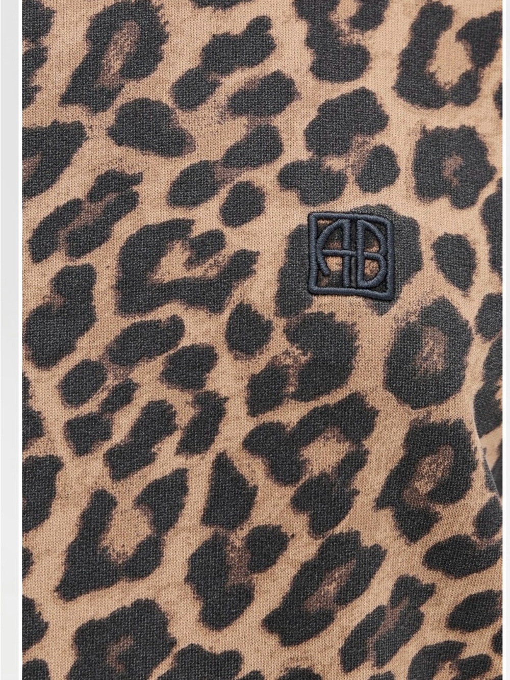 Anine Bing Women’s Leopard Crewneck Sweater - Brown & Gray sz small - Picture 6 of 6